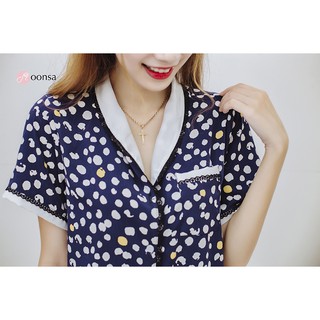 Bộ đồ ngủ lụa cát Nắng Vàng Đan Tuyết [ Moonsa ]