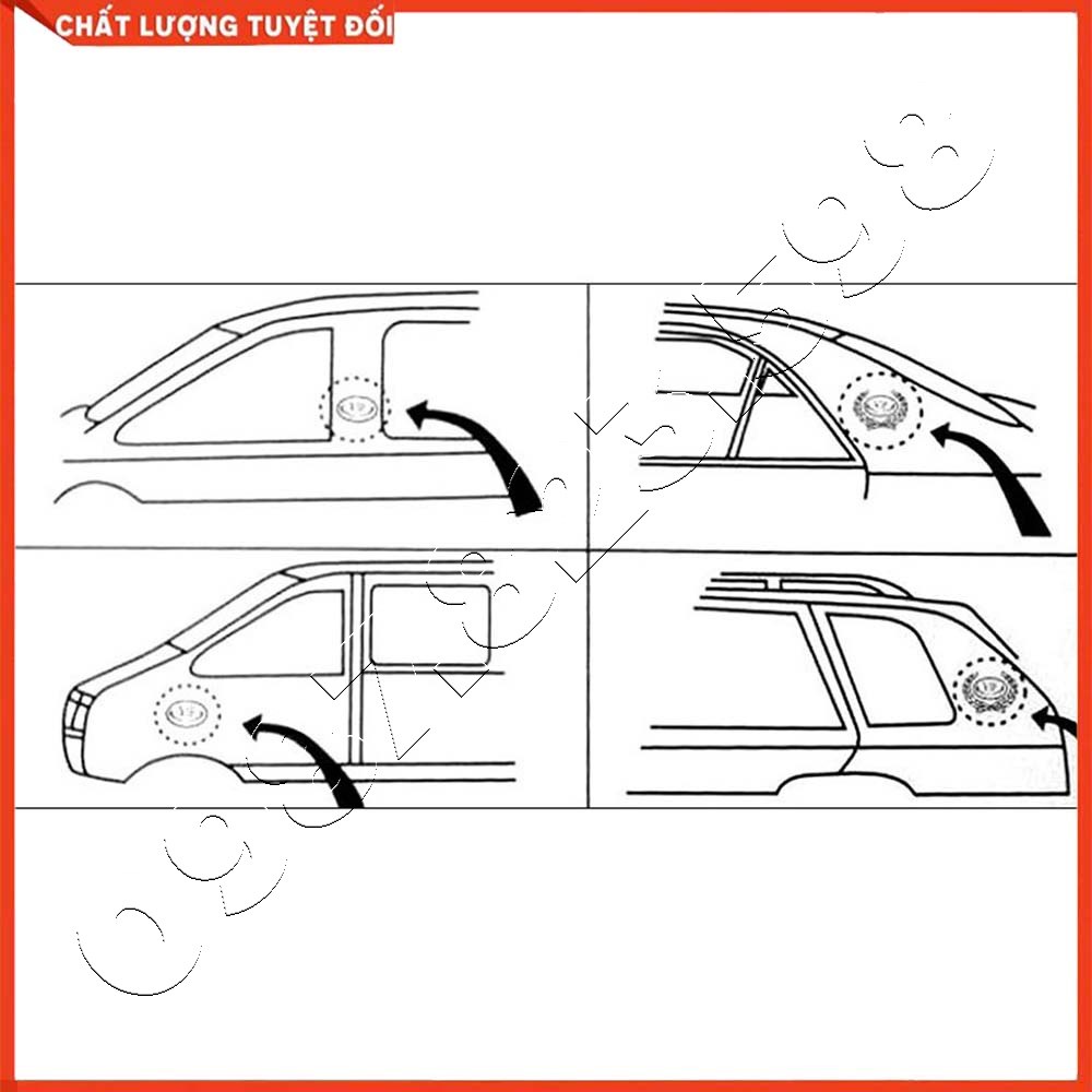 Logo Kim Loại Dán Xe MERCEDES Cao Cấp Sẵn Keo Dán Chống Nước 3M