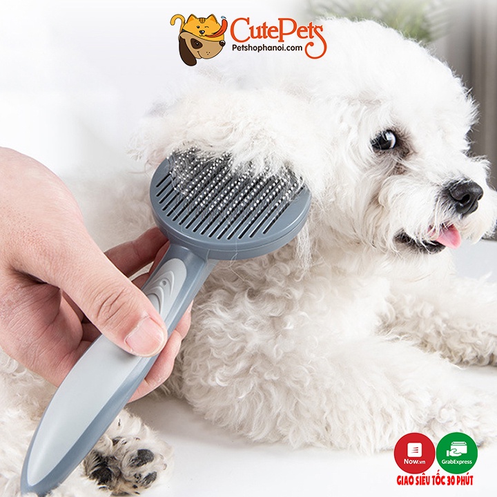 Lược chải lông rụng cho chó mèo Pakeway T9 có nút bấm lấy lông - CutePets