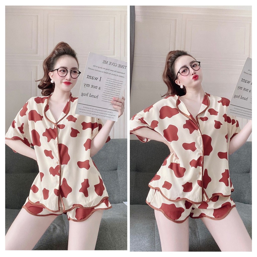 Đồ Ngủ Lụa Bigsize Pijama Nữ, Đồ Bộ Mặc Nhà  Nữ , Chất Lụa 100D Cao Cấp, fom dưới 70kg - ẢNH CHỤP THẬT