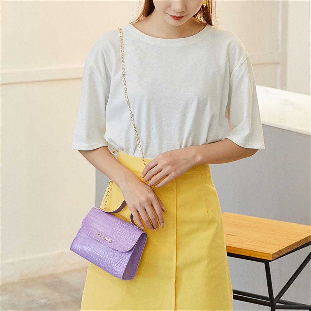 MIHAN1 Túi Đeo Chéo Vai Màu Sắc Thời Trang Dành Cho Nữ