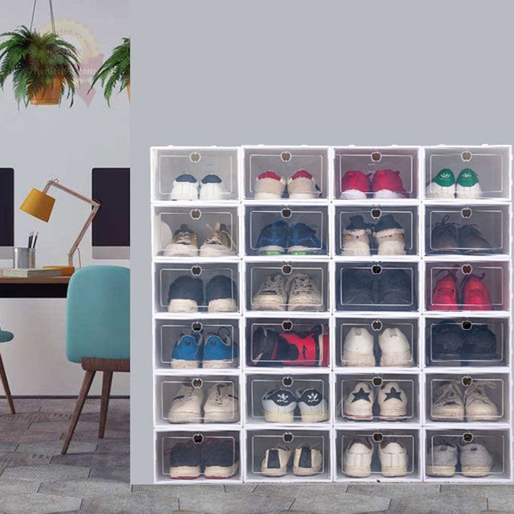 Combo 5 Tủ để giầy hộp giày xếp tầng bằng nhựa chia ngăn cao gọn gàng ngăn nắp ( Có lẻ 1 )