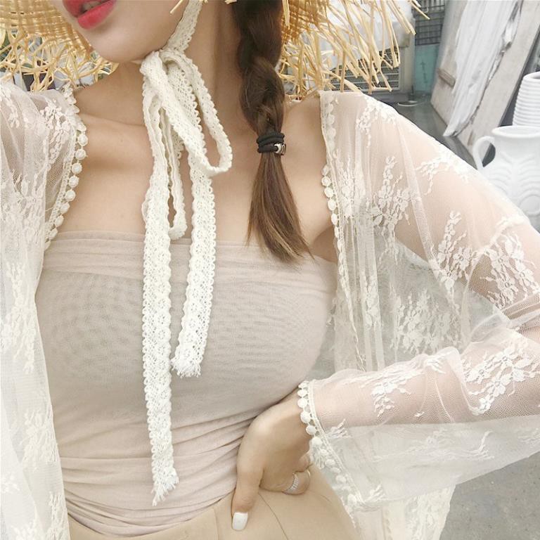 ÁO CHOÀNG KIMONO ĐI BIỂN REN MỎNG SEXY CÓ SẴN Sexy *