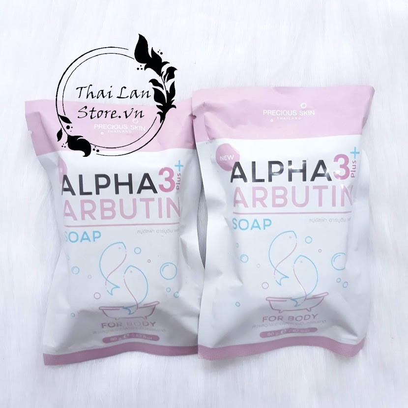 Soap Xà Phòng Alpha Arbutin Soap 3+ Plus 80gr Thái Lan hương thơm quyến rũ
