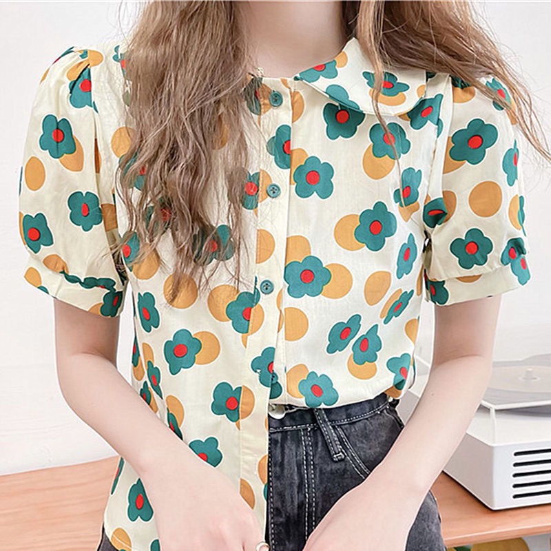 Áo sơ mi lửng cổ bẻ in hình Joker phong cách vintage thời trang cho nữ