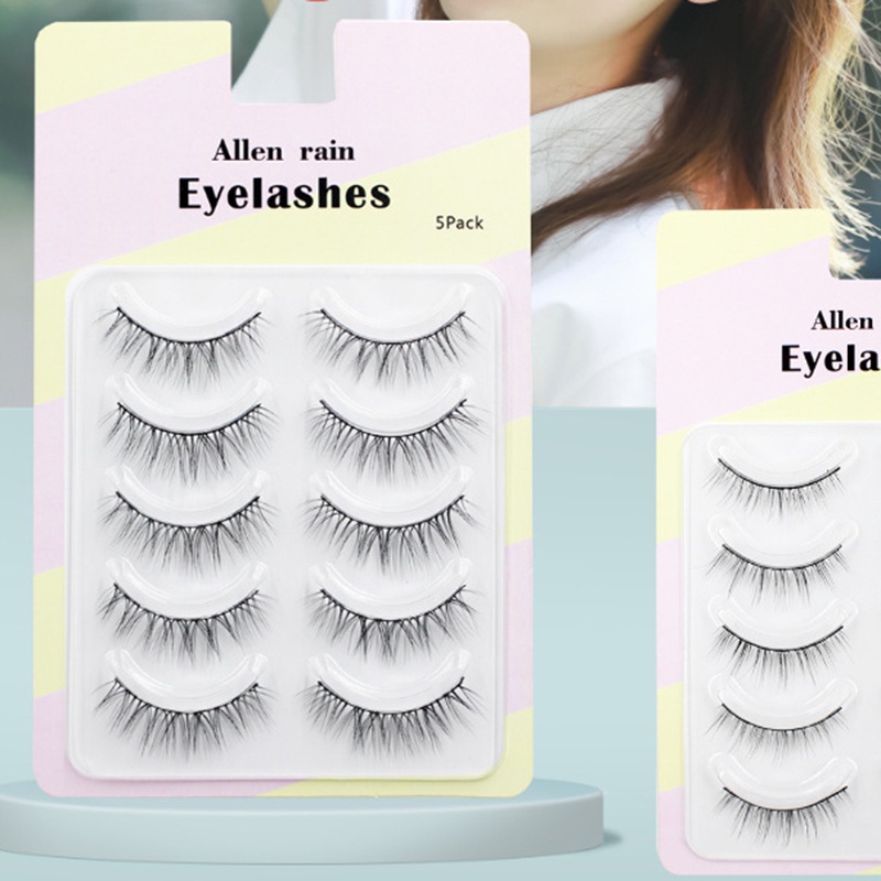 Bộ 5 Cặp Lông Mi Giả Cong Dài Tự Nhiên Trang Điểm Mắt To Hàng Ngày
