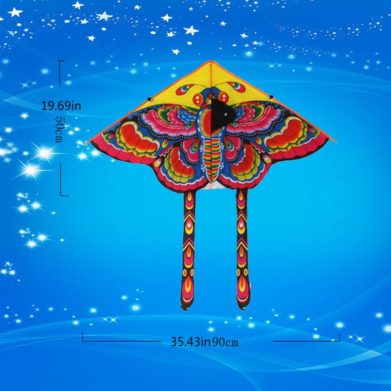 Diều Hình Bướm Nhiều Màu Sắc 90 * 50CM