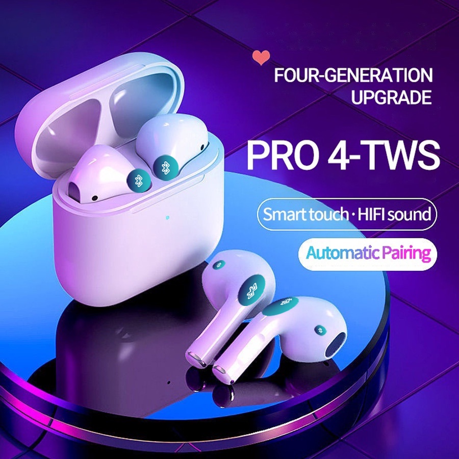 Tai Nghe Bluetooth ko dây Mini Pro 4 5 TWS 5.0 True Wireless Phiên Bản Nâng Cấp 2022-Siêu Đỉnh