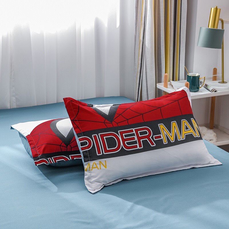 [ RẺ VÔ ĐỊCH] Bộ chăn ga gối poly siêu nhân nhện spiderman💞 FREESHIP 💞 Chăn Ga Gối Nệm Cotton Poly