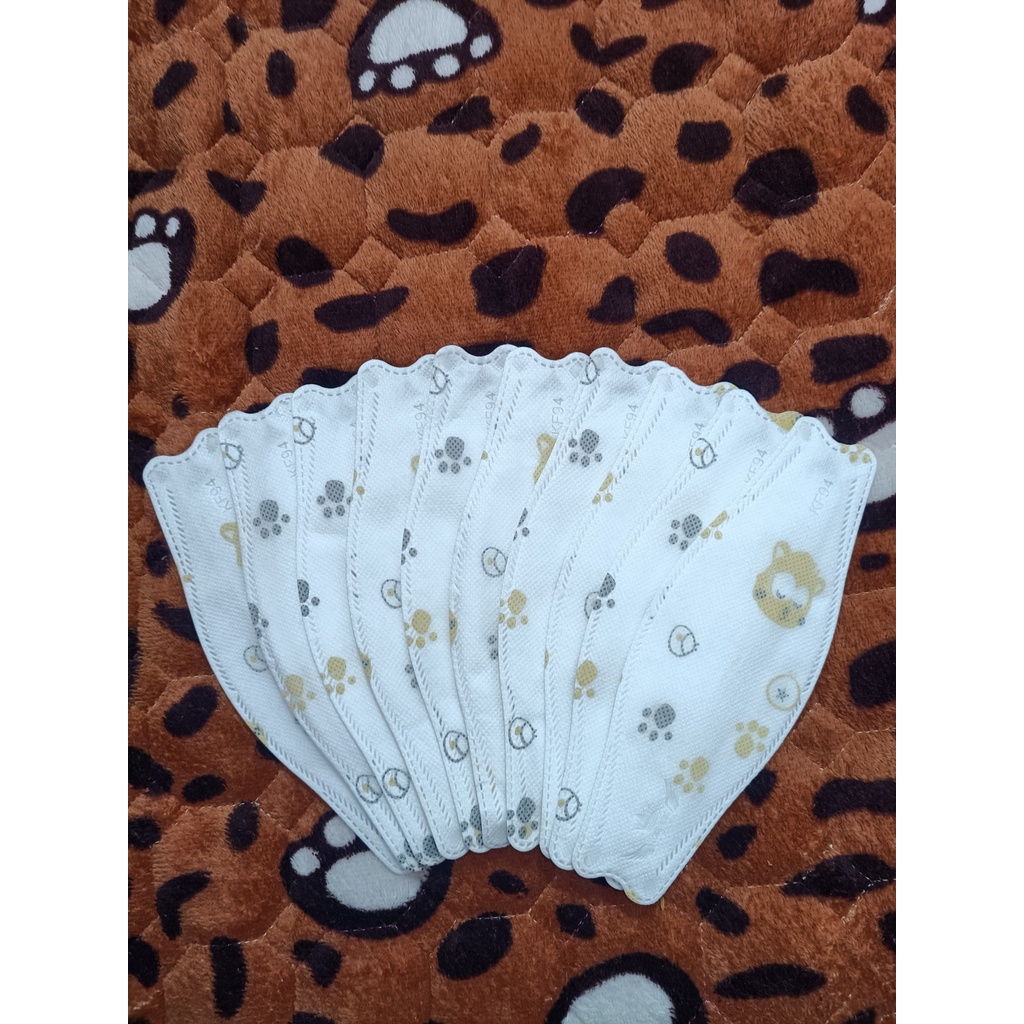 Set 50 chiếc khẩu trang KF94 trẻ em Hàn Quốc,khẩu trang cho bé 4d kháng khuẩn chống bụi mịn chính hãng