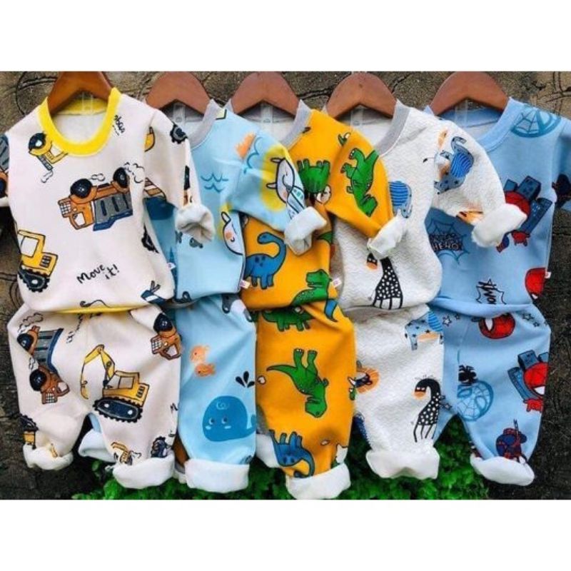 Set 3 bộ nỉ bông giữ nhiệt cho bé  ( sỉ lẻ )