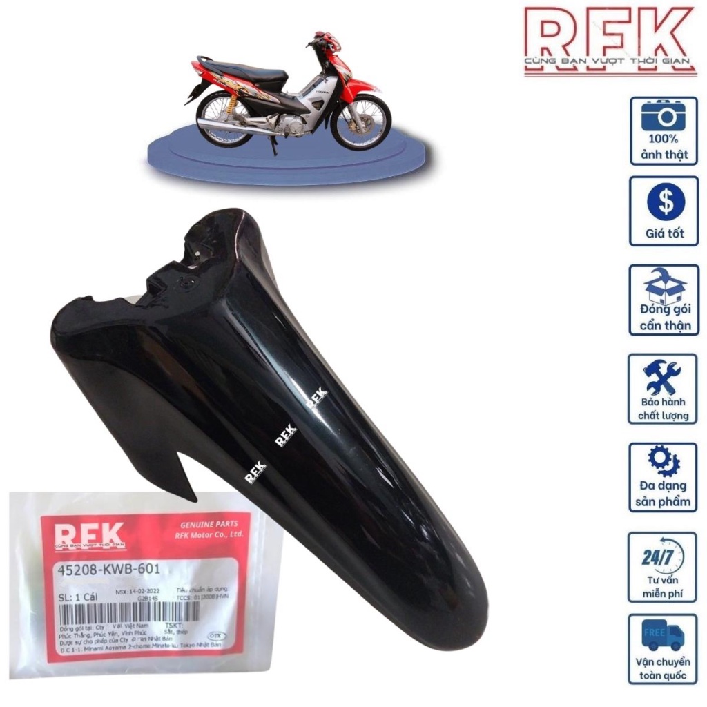Dè Chắn Bùn Trước A Wave Rsx Đen nhựa nhựa đài loan, HOANTHACH
