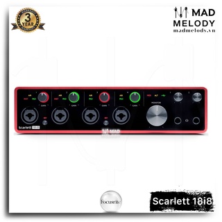 Focusrite Scarlett 18i8 USB Audio Interface (3rd Gen) [soundcard thu/kiểm âm 18i8 Gen 3, thế hệ 3, NEW & chính hãng]