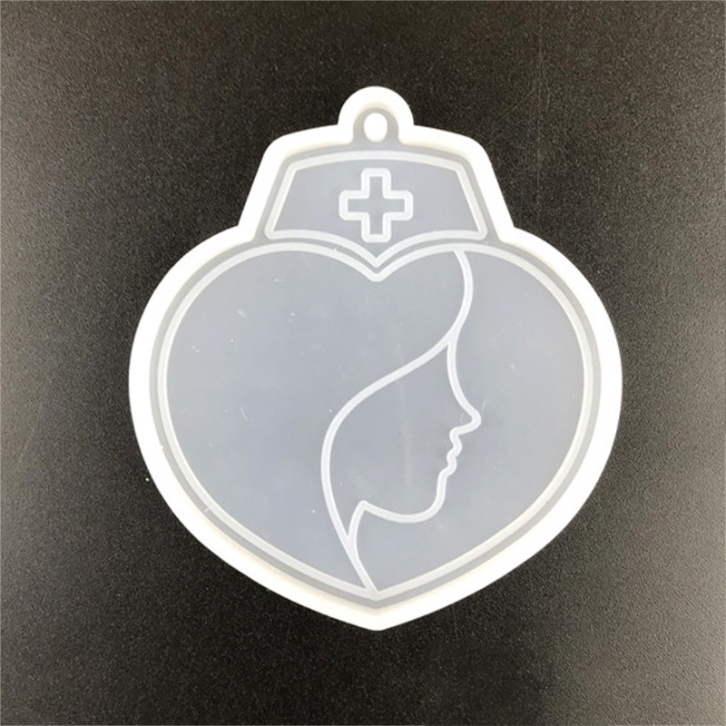 Khuôn Silicone Hình Trái Tim Làm Móc Khóa DIY