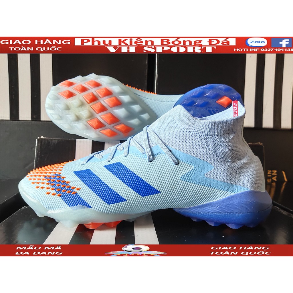 Giày đá bóng sân cỏ nhân tạo cao cấp giá rẻ Adidas Predator Mutator 20.1 TF Xanh Dương Cam