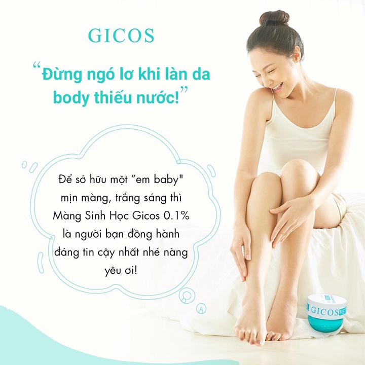 Gicos Màng Sinh Học Retinol 0.1%, Kem Body Gicos Dưỡng Trắng Da Body Tươi Trẻ Sáng Mịn 250g