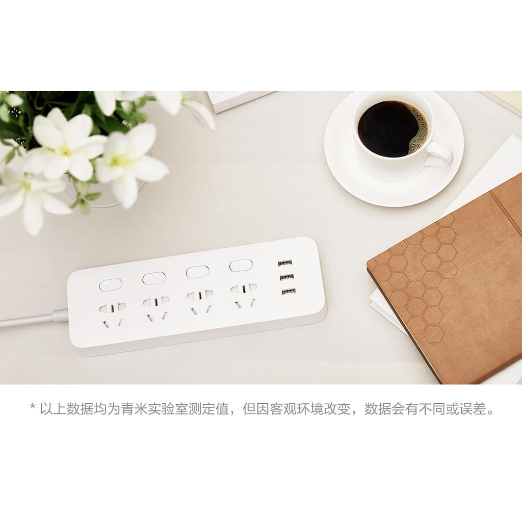 Ổ cắm điện Xiaomi 4 lỗ 4 công tắc 3 USB 5V  MJSWSKCXB - 01QM tiện lợi chính hãng - Minh Tín Shop