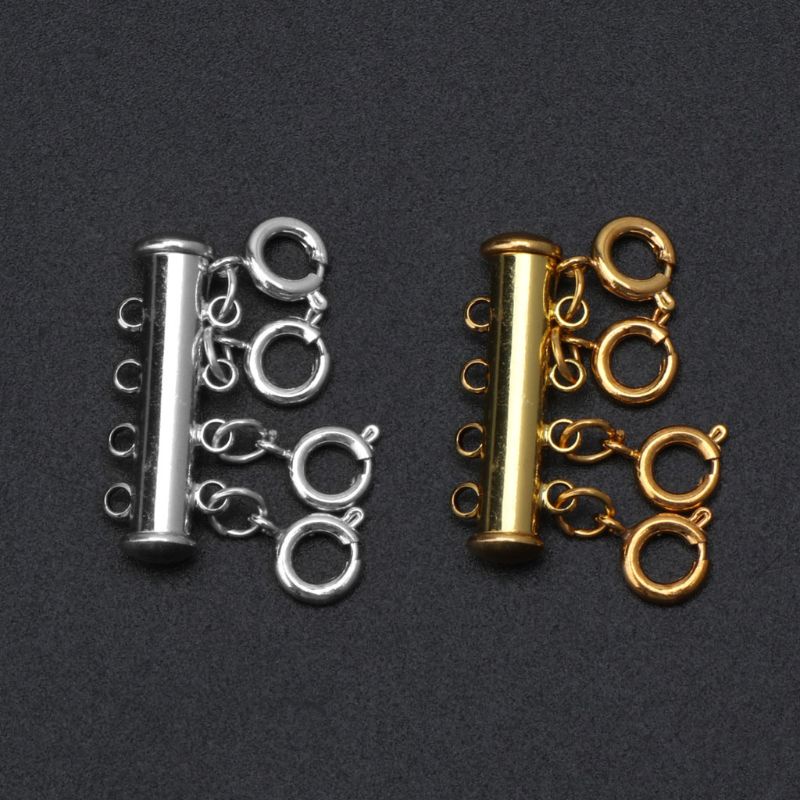 Flgo Vòng cổ Nhiều Sợi Khóa Nam Châm Kết Nối Trang Sức Có Thể Xếp Chồng Lên Nhau