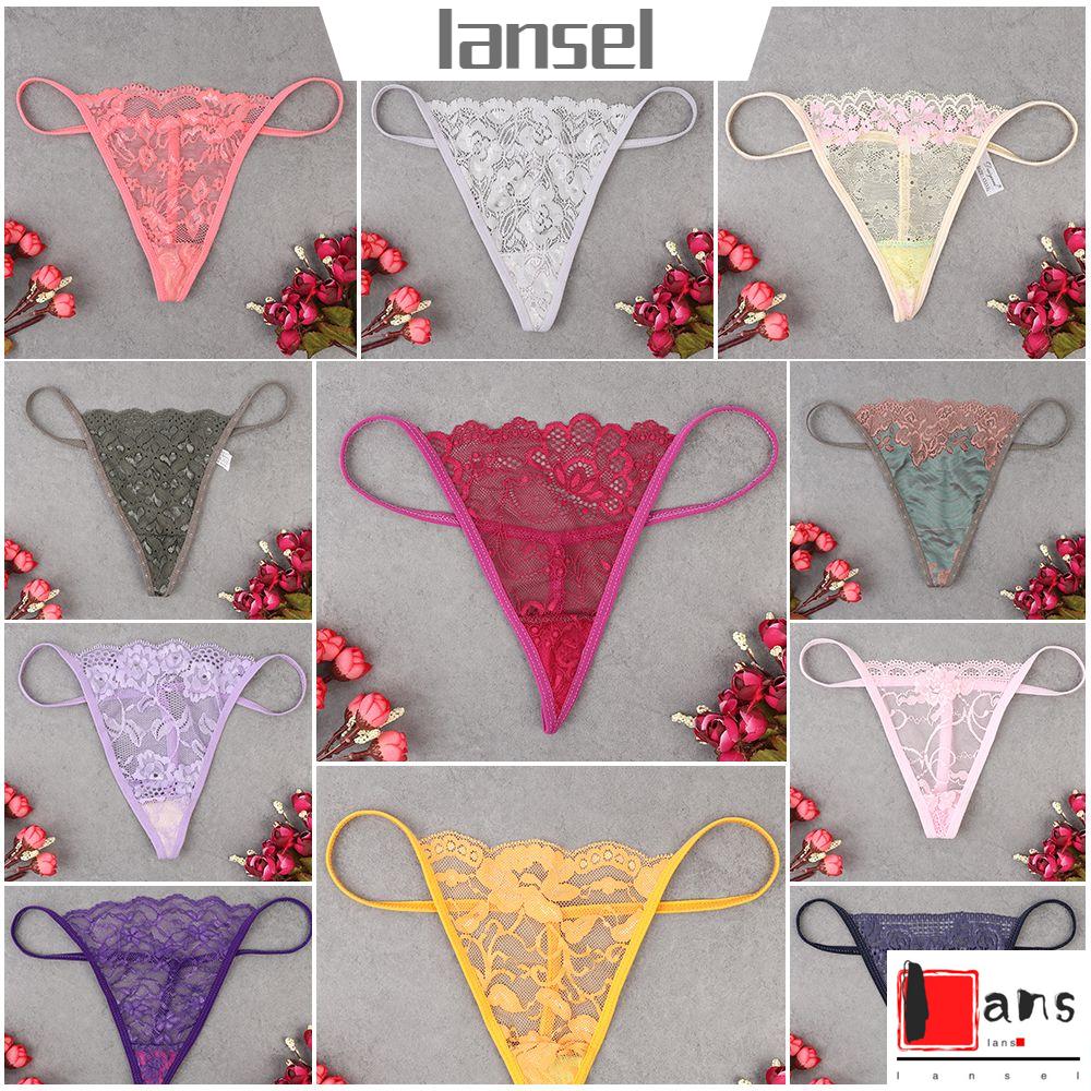 ❤LANSEL❤ 1pcs Random New Low Waist Briefs Transparent G-String Sexy Lingerie Underpants Women's Fashion Thong Seamless Lace Panties