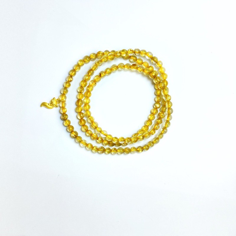 Vòng tay phong thủy tóc vàng mix tỳ hưu 24k - KAIA