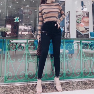 Quần Legging Dây Kéo Ngang