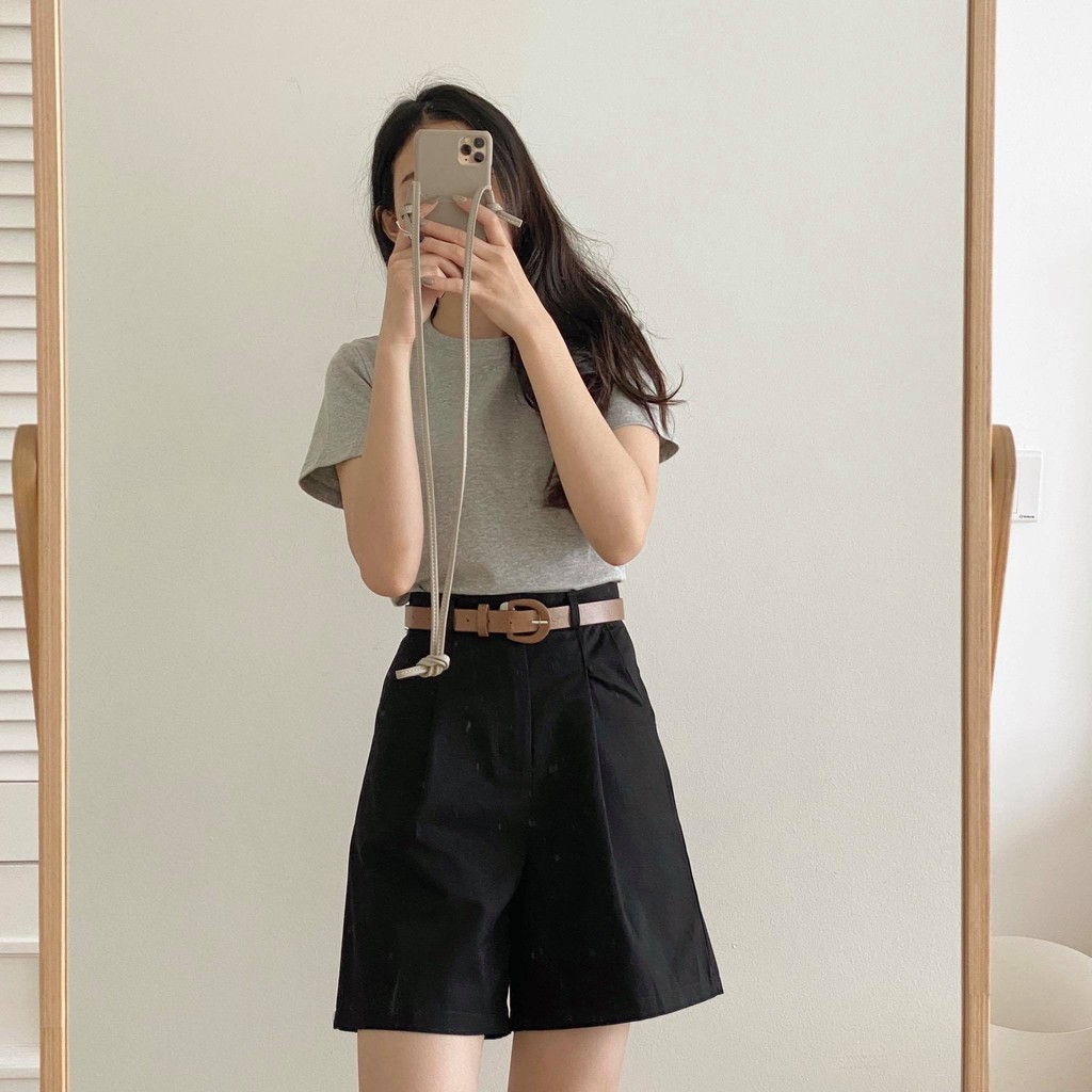 Quần short 1 ly + thắt lưng _Q0053 | BigBuy360 - bigbuy360.vn