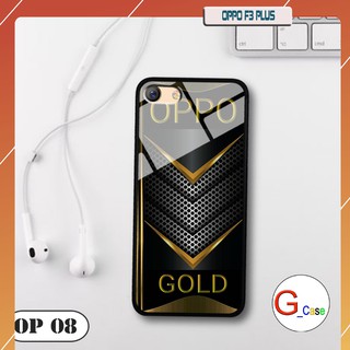 Ốp lưng Oppo F3/F3 Plus-lưng kính in logo hãng điện thoại