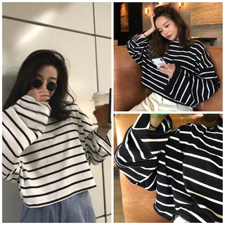 ÁO THUN CROPTOP FORM RỘNG SỌC NGANG SIÊU XINH GIÁ LẠI MỀM MAI NỮA