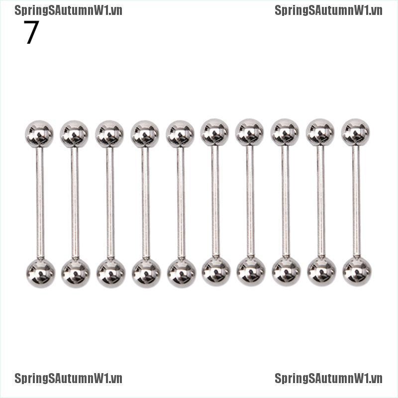 Bộ 10 Khuyên Cơ Thể Bằng Thép Không Gỉ Phong Cách