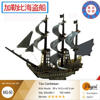 Bộ Lắp Ráp Mô Hình Gỗ 3D - [MG50] Tàu Caribbean
