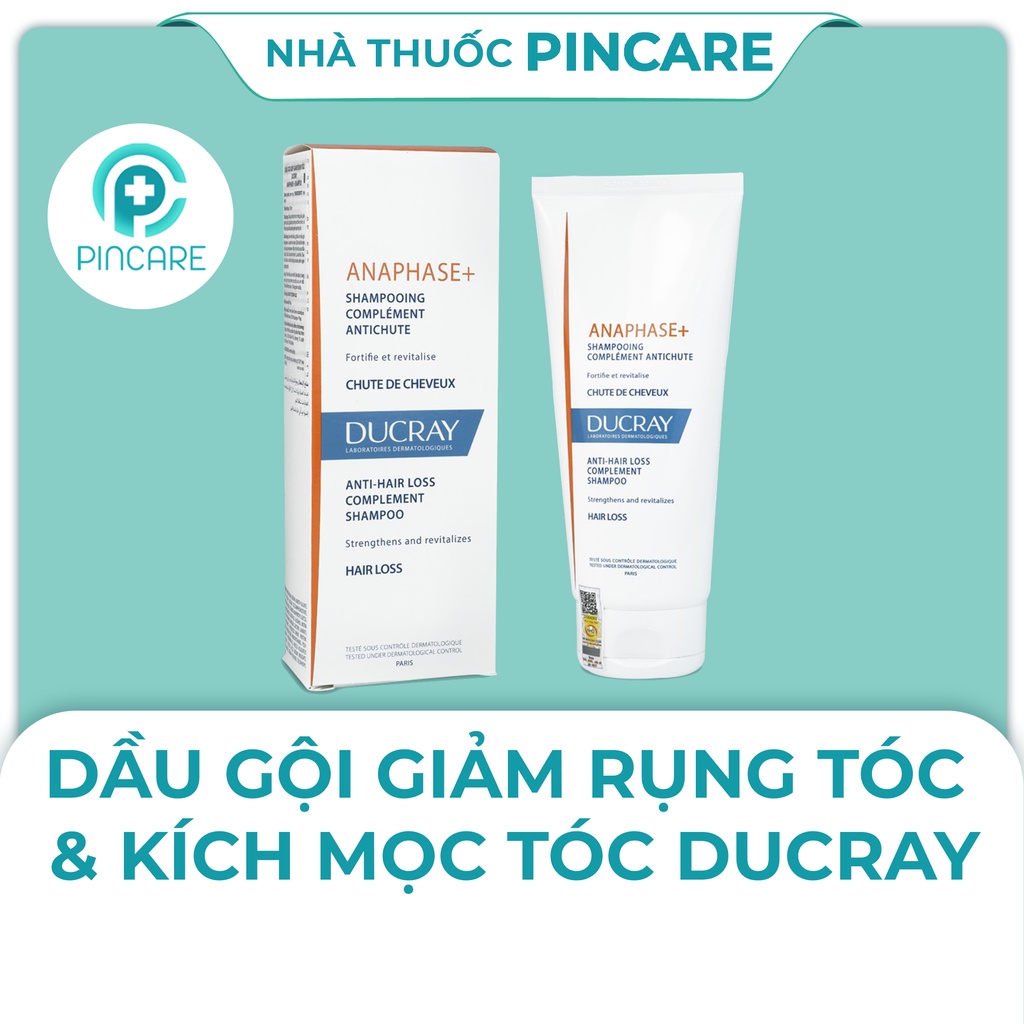 Dầu gội giảm rụng tóc Ducray Anaphase+ Shampoo 200ml - Hàng chính hãng - Nhà Thuốc PinCare