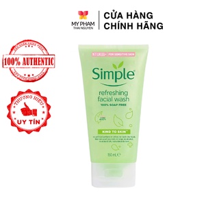 SỮA RỬA MẶT SIMPLE KIND TO SKIN REFRESHING FACIAL WASH GEL
