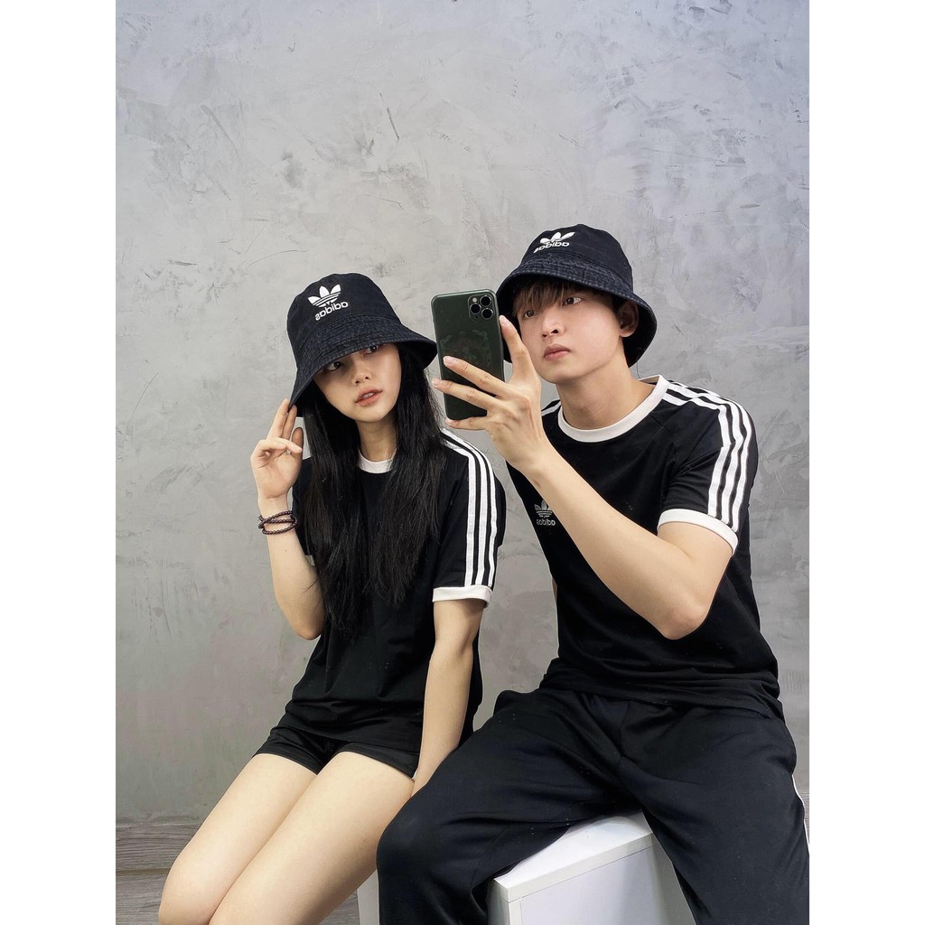 (HÀNG XUẤT XỊN) Áo đen 3 sọc cổ điển Form Unisex 271 CLFN 3-Stripes Tee Black - Size Xs S M L