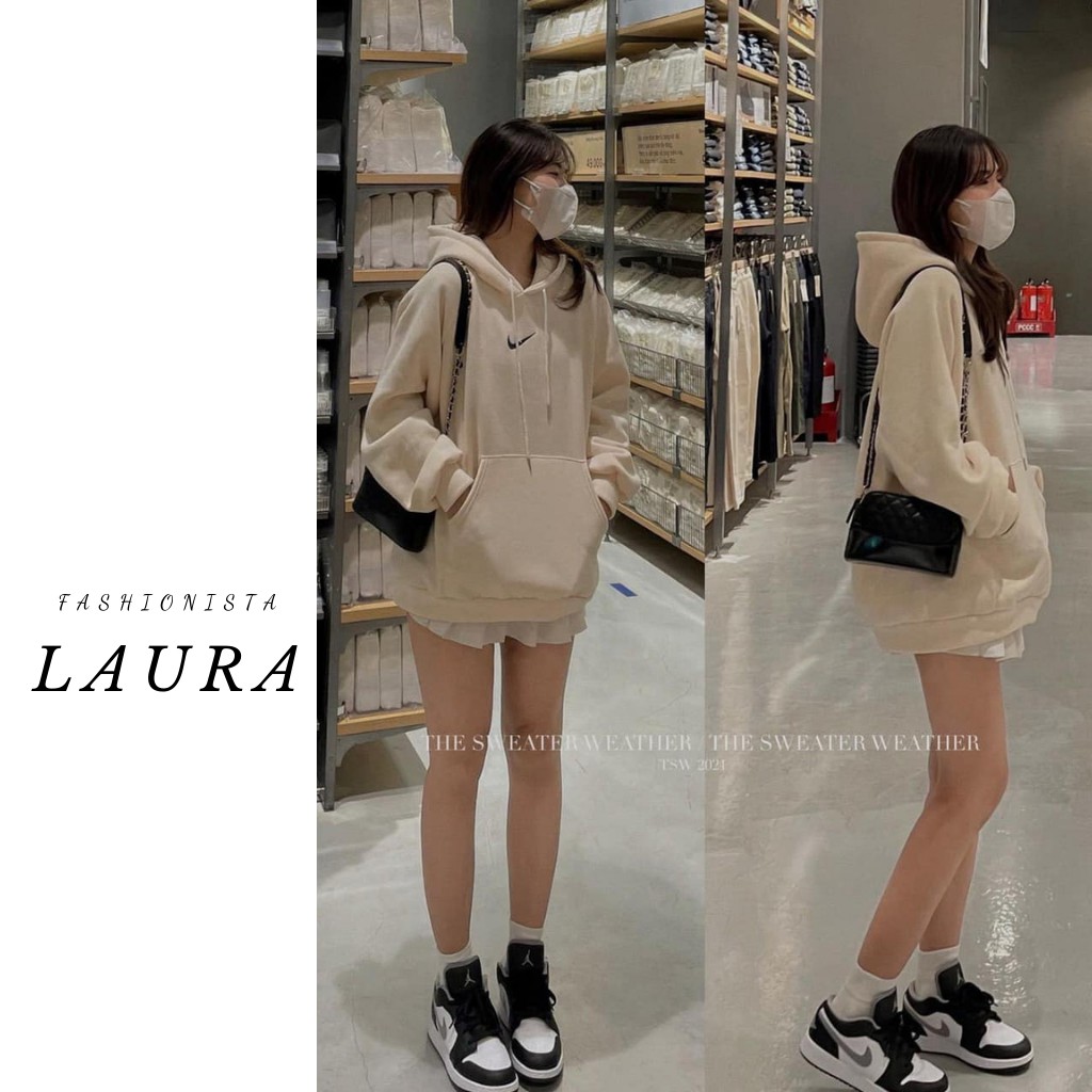 Áo hoodies nữ nỉ bông N ike 5 màu dáng thụng tay bo có mũ Laura Boutique - Áo hoodies nỉ bông nữ 5 màu | BigBuy360 - bigbuy360.vn