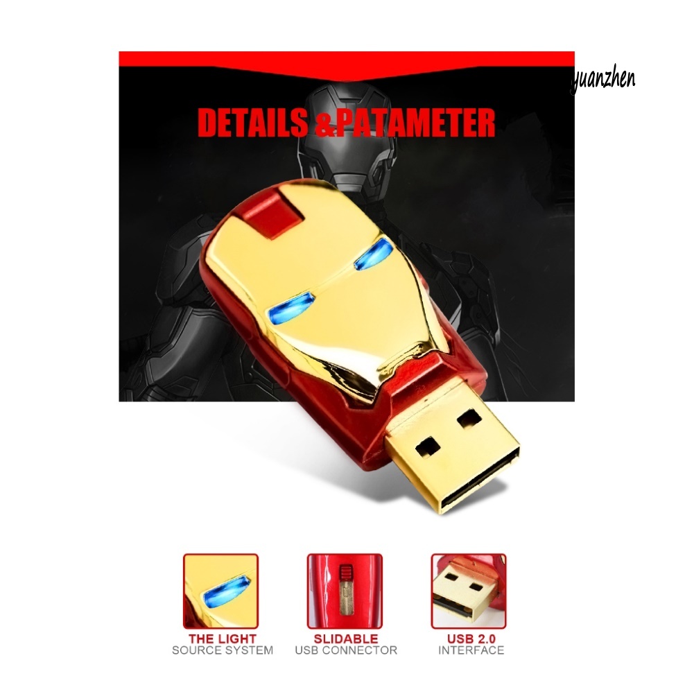 Usb 2.0 Dung Lượng 512gb 1tb 2tb Hình Iron Man | BigBuy360 - bigbuy360.vn
