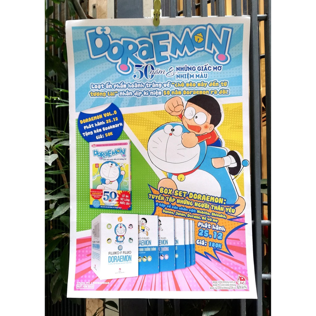 Poster- Doraemon vol 0 và box set doraemon: tuyển tập những người thân yêu-NXB Kim Đồng