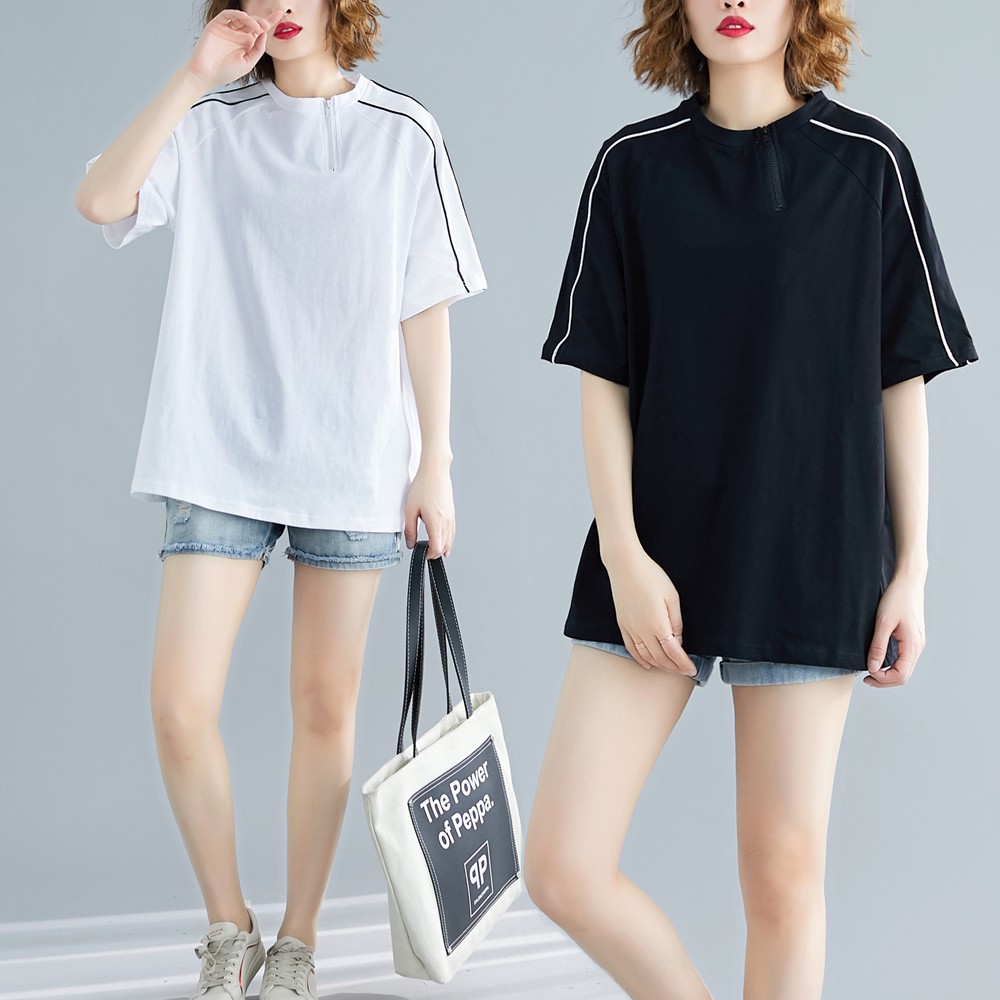 B90 Áo big size viền màu trẻ trung