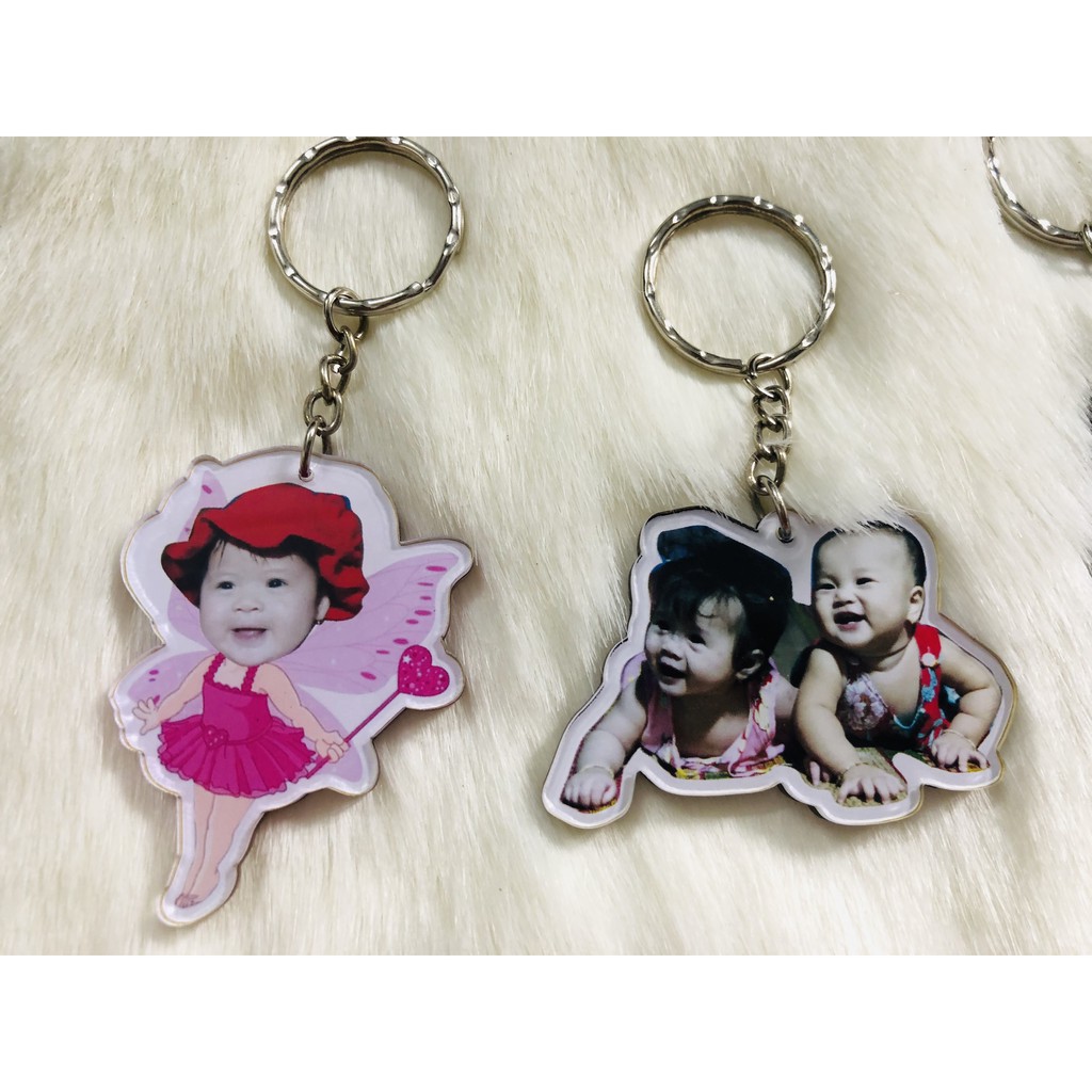 Móc khóa chibi dành cho bé gái - Thiết kế và ghép hình bé theo yêu cầu - Chibi công chúa đáng yêu