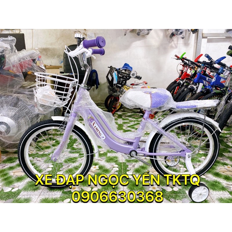 XE ĐẠP TRẺ EM XAMING 16-18IN 2 SƯỜN XM03 CAO CẤP MẪU MỚI