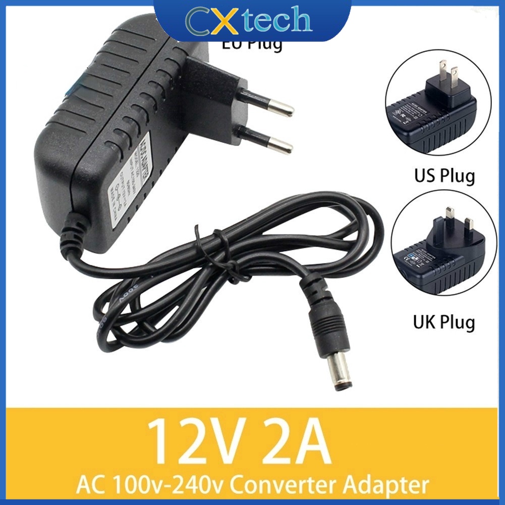 Bộ Chuyển Đổi Nguồn Điện Dc 12v 2a Ac100v-240v Cho Dây Đèn Led