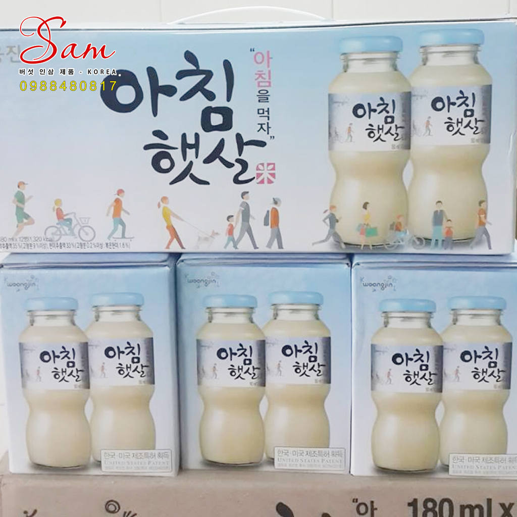 Nước gạo Hàn Quốc chai sành 180ml Woongjin