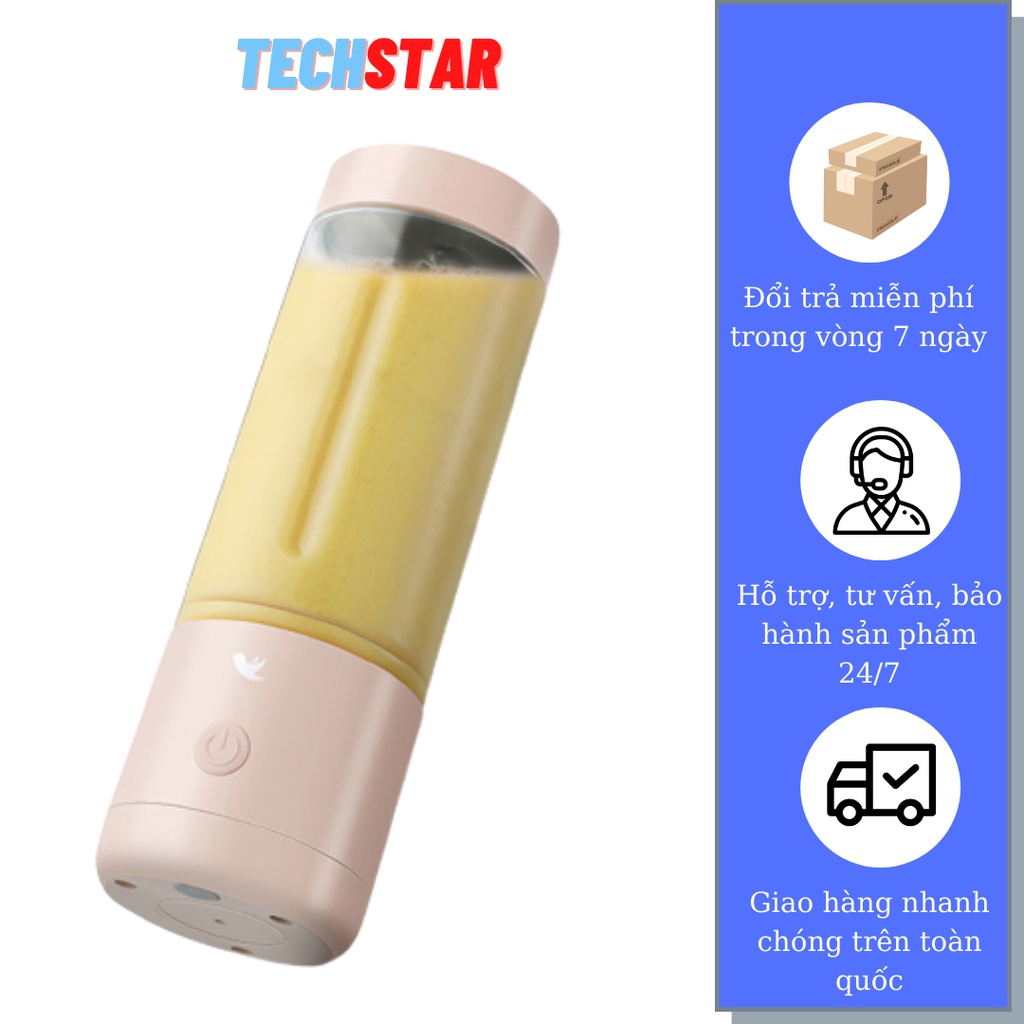 Máy xay sinh tố mini cầm tay Bugu 300ml sạc tích điện bảo hành 6 tháng