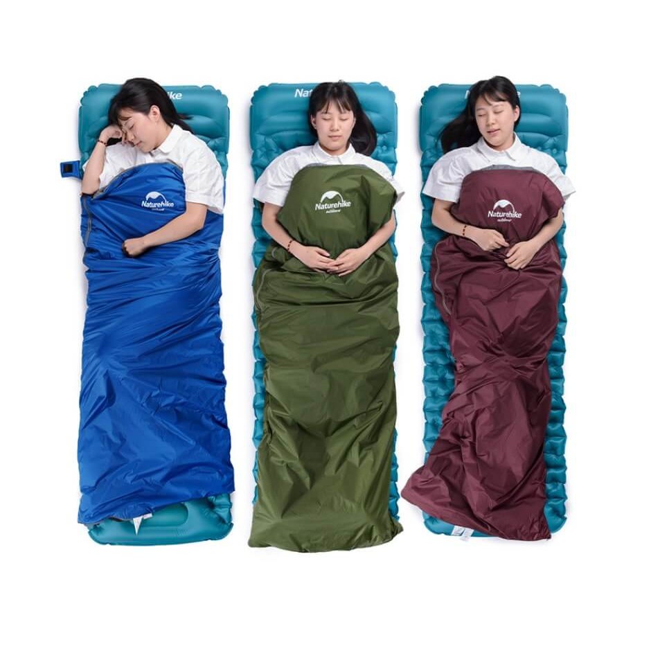 Túi Ngủ Du Lịch Naturehike LW180 | Bông Cotton Siêu Gọn Nhẹ 680gram | Tặng Kèm Gối Hơi | Lutashop