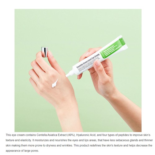 [Hàng mới về] Kem dưỡng da mắt Purito centella màu xanh lá cao cấp 30ml