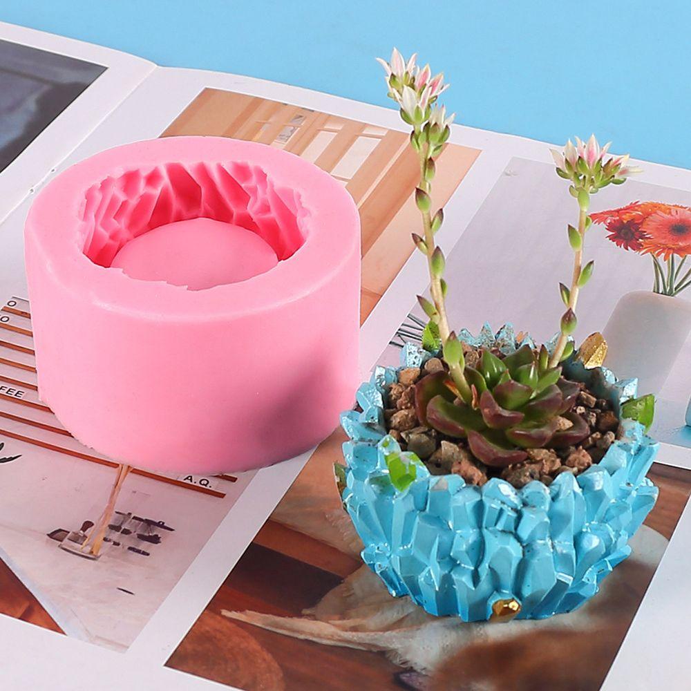 Khuôn Silicone Làm Chậu Hoa / Nến Bằng Resin Độc Đáo Trang Trí Nhà Cửa