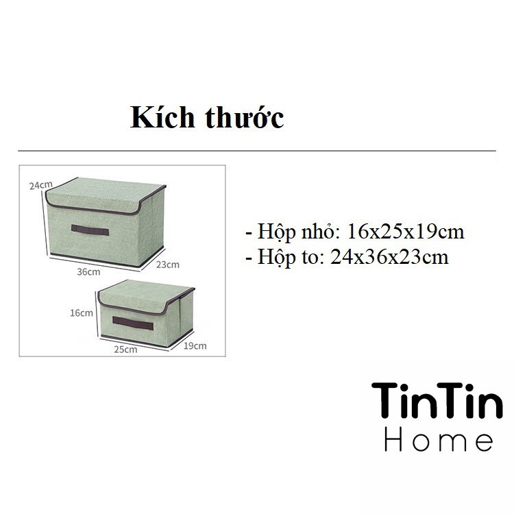 Combo 2 hộp vải đựng đồ tiện lợi đa năng TINTIN TDQA02