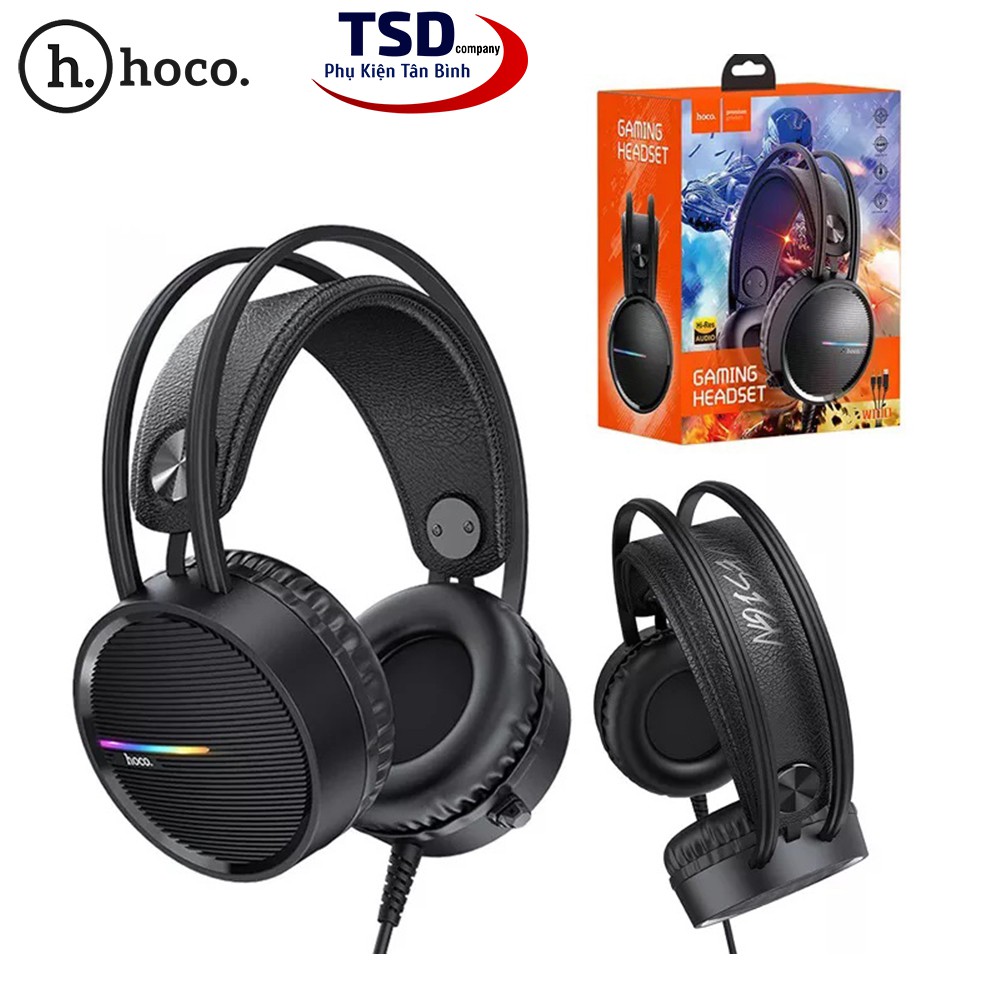 Headphone Gaming Hoco W100 Chính Hãng Led RGB - Tai Nghe Chụp Tai