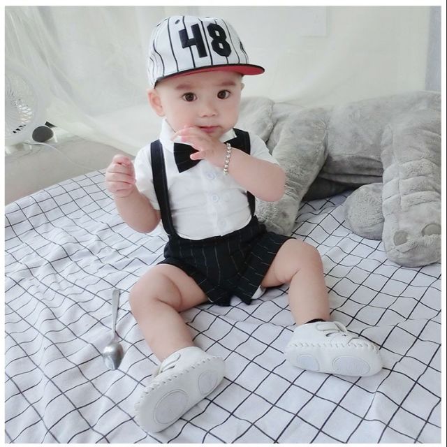 Set yếm công tử 3 chi tiết cho bé trai 6-22kg