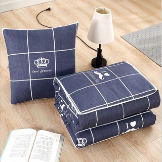 Chăn gối 2 trong 1 tặng kèm bộ gối hơi bịt mắt bịt tai