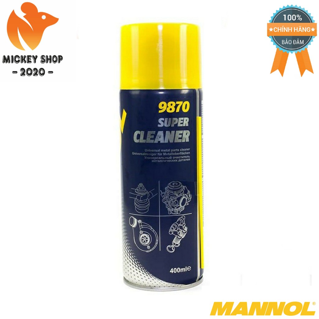 [ PRO] Tẩy Rửa Siêu Sạch Cho Động Cơ và Tẩy Rỉ Đa Năng MANNOL 9870 –400ML Super Cleaner, Hàng Chính Hãng –Mickey2020shop